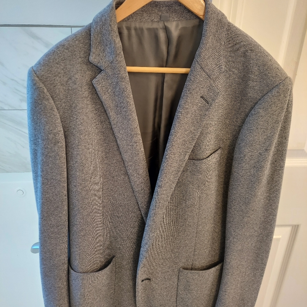 Bonobos Grey Slim Fit Italian Knit Blazer 40R